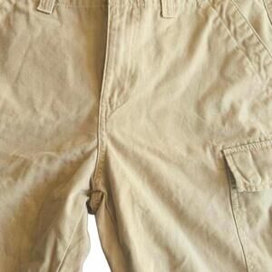 VINTAGE 90S BILLABONG SINGLE STITCH KHAKI BROWN TAN CARGO MENS SHORTS SZ 33 RARE